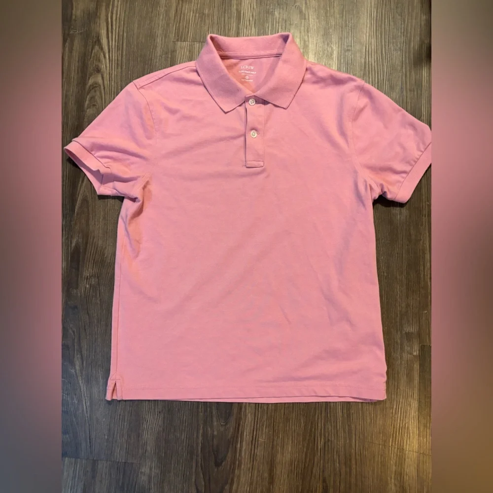 (2) J. Crew Men’s‎ Small Flex Piqued Polo Untucked Shirts (1 Blue 1 Pink)